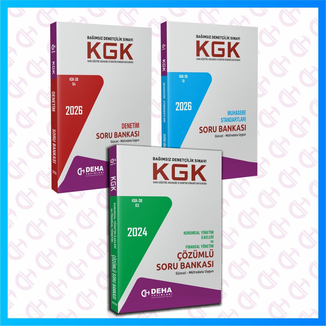 KGK Bağımsız Denetçi Sınavlarına Hazırlık Çözümlü Soru Bankası Kitap Seti