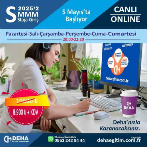 2025/2. Dönem SMMM Staja Giriş Sınavına Hazırlık Canlı+Videolu+Kamp Eğitim (FULL PAKET)