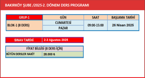 SMMM Yeterlilik Örgün Eğitimler