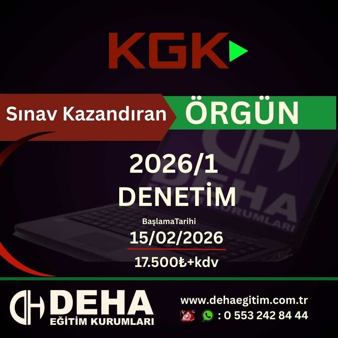 KGK Bağımsız Denetçilik Denetim Örgün Eğitim