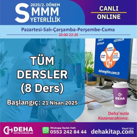 2025 - 2. Dönem SMMM Yeterlilik Sınavına CANLI+KAMP+KAYITTAN Eğitim (FULL PAKET)