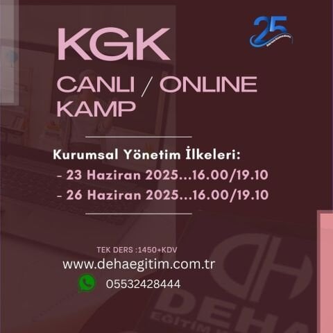 2025/1. Dönem KGK Kurumsal Yönetim CANLI KAMP