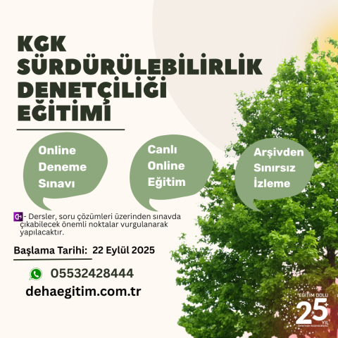 KGK Sürdürülebilirlik Denetçiliği Sınavı 2025/2