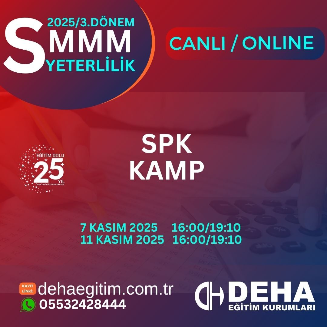 2025 - 3. Dönem SMMM Yeterlilik Sınavına Hazırlık SPK KAMP Programı