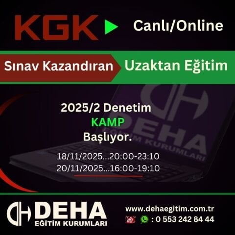 2025/2. Dönem KGK Denetim CANLI KAMP