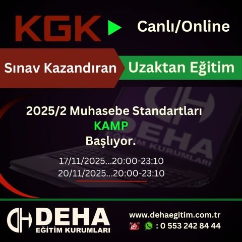 2025/2. Dönem KGK Muhasebe Standartları CANLI KAMP