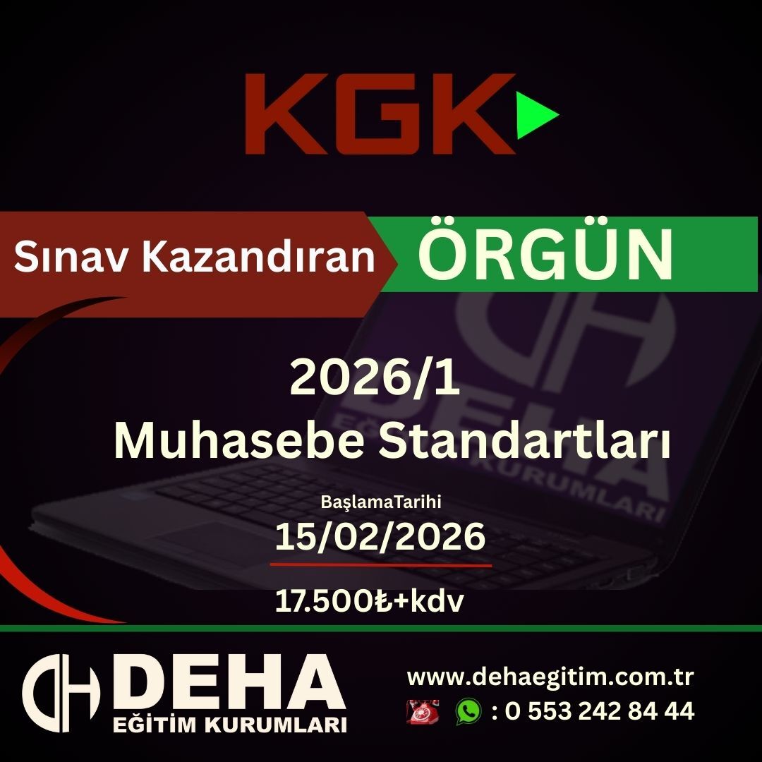 KGK Bağımsız Denetçilik Muhasebe Standartları Örgün Eğitim