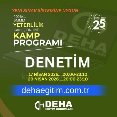 2026 - 1. Dönem SMMM Yeterlilik Sınavına Hazırlık Muhasebe Denetimi KAMP Programı