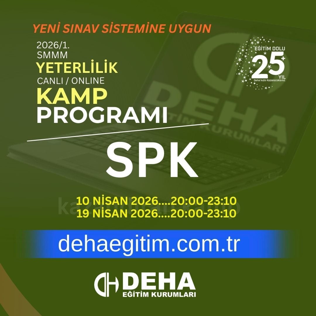 2026 - 1. Dönem SMMM Yeterlilik Sınavına Hazırlık SPK KAMP Programı