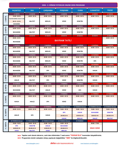 2026-2/2026-3 SMMM Yeterlilik Sınavına CANLI+KAMP+KAYITTAN Eğitim (8de8 FULL PAKET)