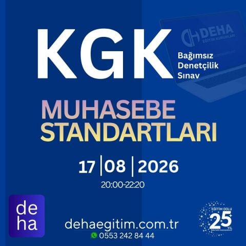 2026/2. Dönem KGK Muhasebe Standartları Online Uzaktan Eğitim (FULL PAKET)