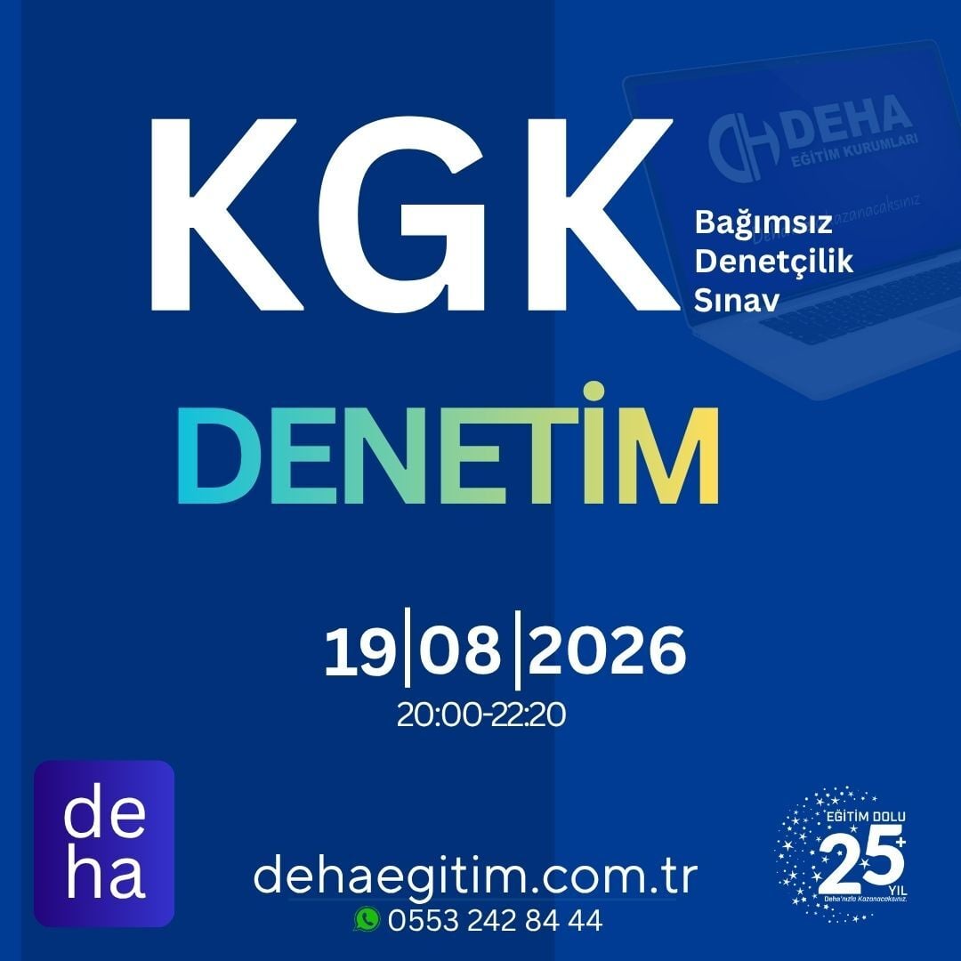 2026/2. Dönem KGK Denetim Sınavına Hazırlık Online Uzaktan Eğitim (FULL PAKET)