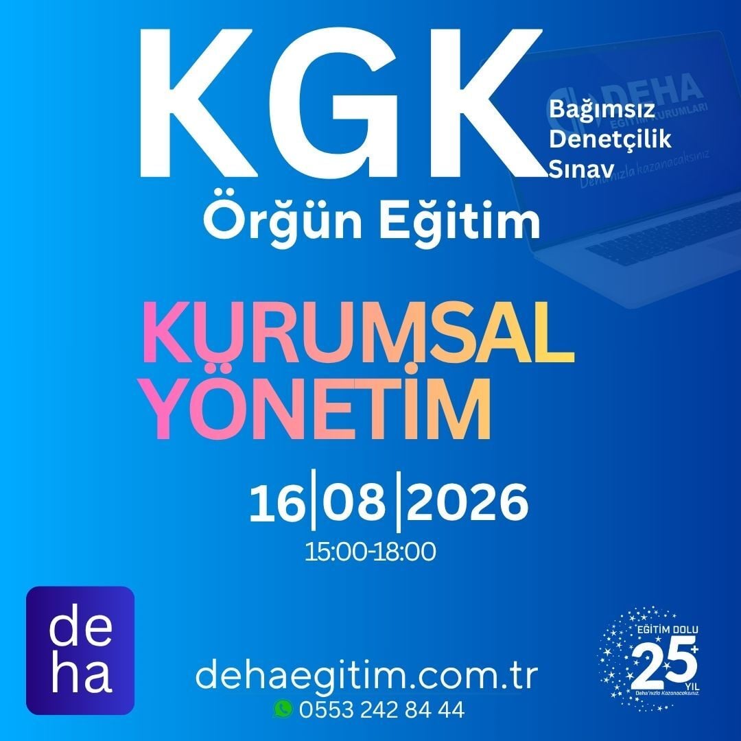KGK Bağımsız Denetçilik Kurumsal Yönetim İlkeleri ve Finansal Yönetim-  Örgün Eğitim