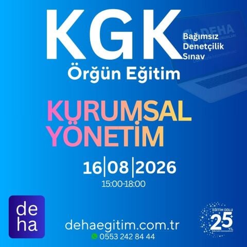 KGK Bağımsız Denetçilik Kurumsal Yönetim İlkeleri ve Finansal Yönetim-  Örgün Eğitim