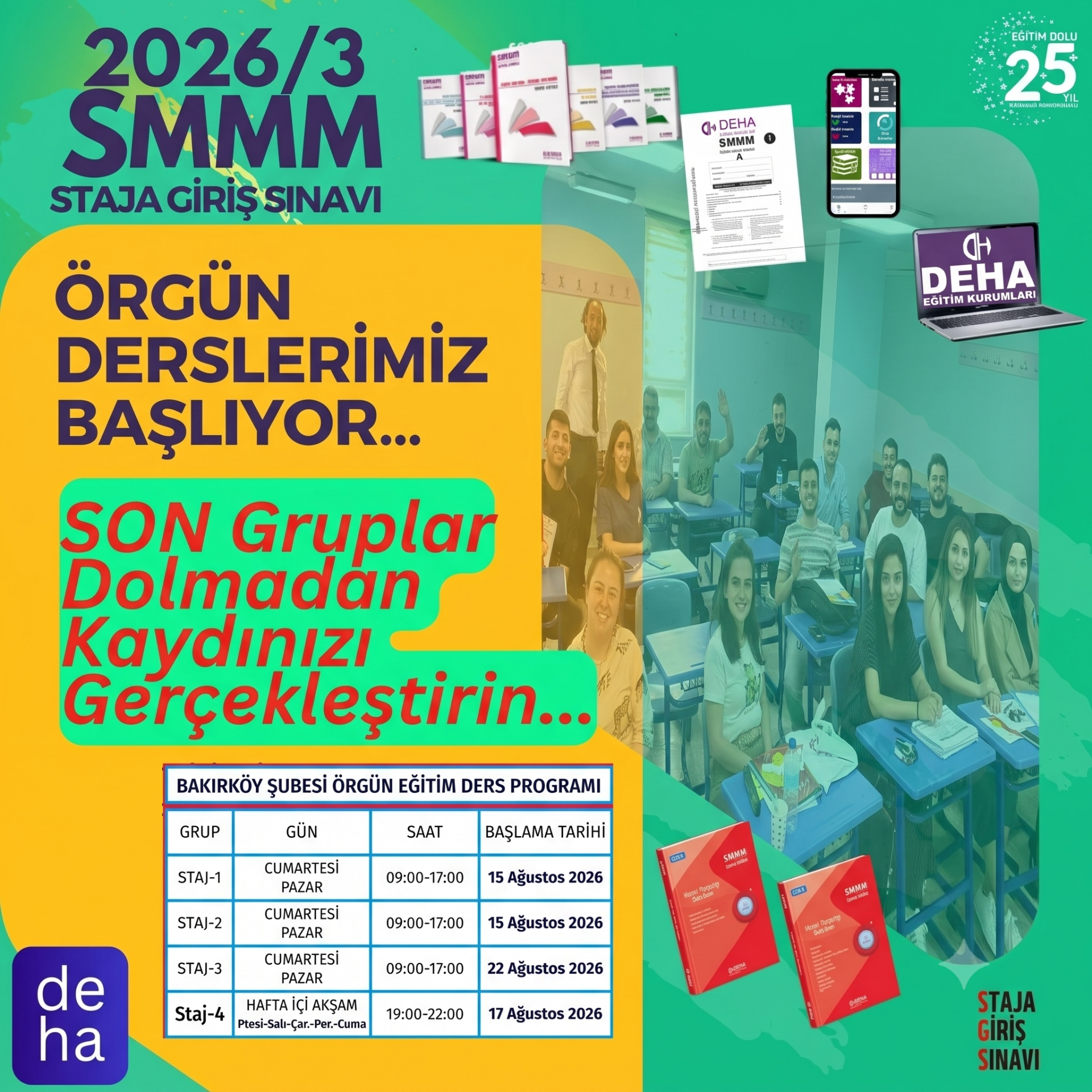 2026-3. Dönem SMMM Staja Giriş Örgün Eğitim