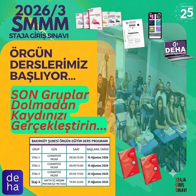 2026-3. Dönem SMMM Staja Giriş Örgün Eğitim