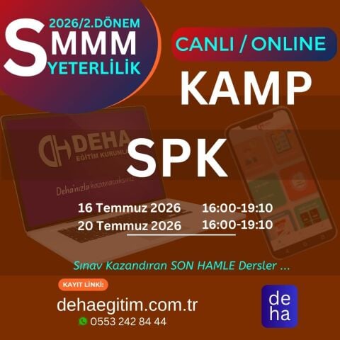 2026 - 2. Dönem SMMM Yeterlilik Sınavına Hazırlık SPK KAMP Programı