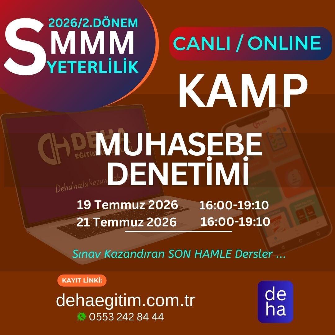 2026 -2. Dönem SMMM Yeterlilik Sınavına Hazırlık Muhasebe Denetimi KAMP Programı