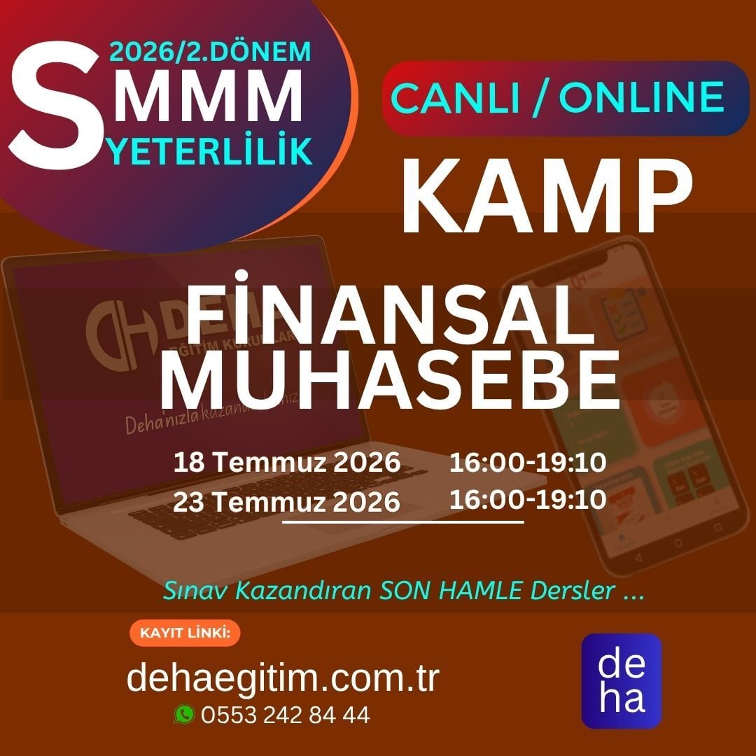 2026 - 2. Dönem SMMM Yeterlilik Sınavına Hazırlık Finansal Muhasebe KAMP Programı