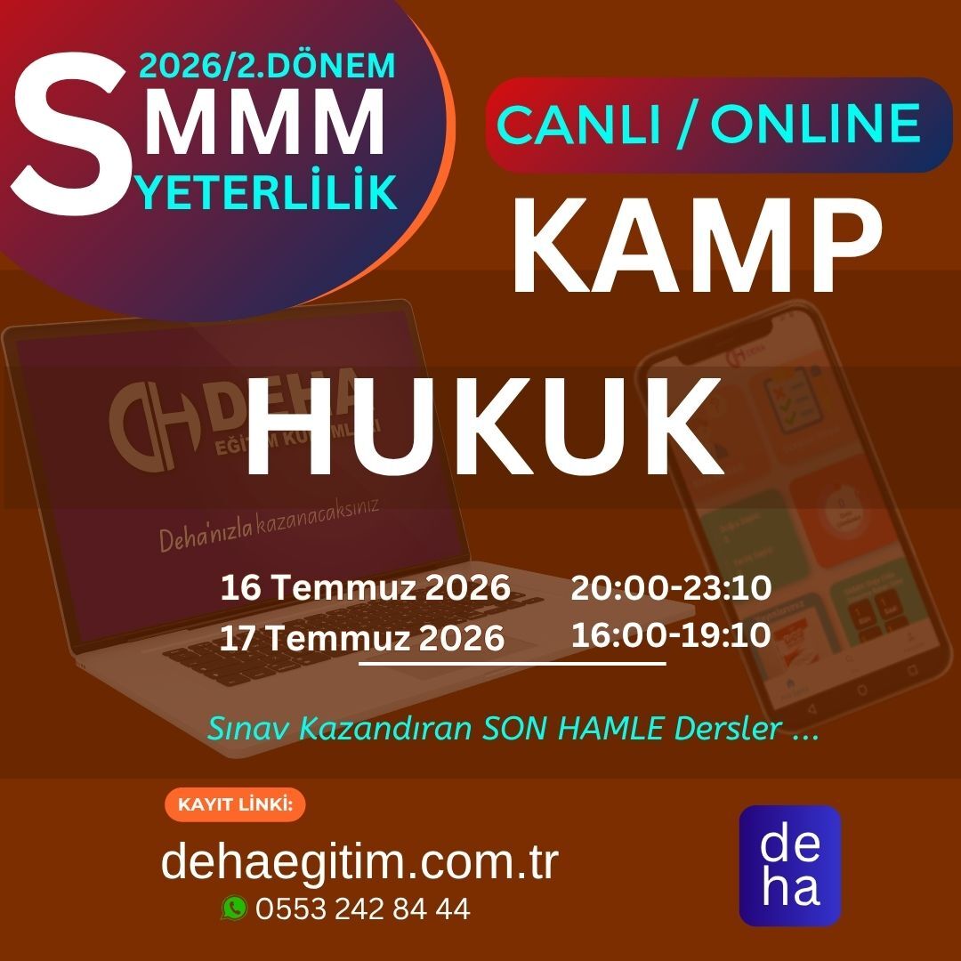 2026 - 2. Dönem SMMM Yeterlilik Sınavına Hazırlık Hukuk KAMP Programı