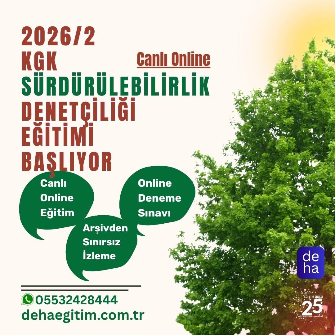KGK Sürdürülebilirlik Denetçiliği Sınavı 2026/2