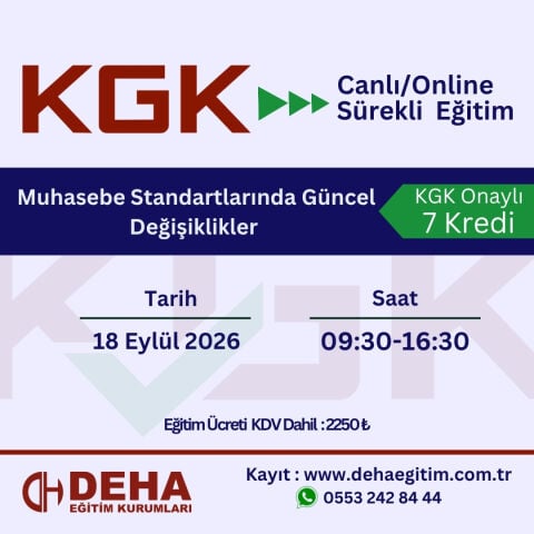 KGK Canlı & Online Sürekli Eğitim-MUHASEBE STANDARTLARINDA GÜNCEL DEĞİŞİKLİKLER(18.09.2026)